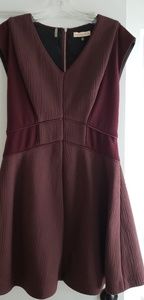 Rebecca Taylor maroon flare dress